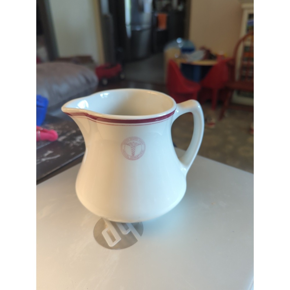 Vintage Shenango US Army Medical Dept 1941 Creamer Cream Pitcher